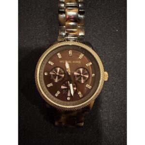 Michael Kors Jet Set Multi-Function Crystal and Tortoise Shell Band